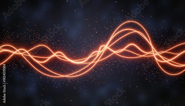 Fototapeta Dynamic quantum foam field depicted as an intricate web of microscopic energy fluctuations forming a swirling pattern against a dark cosmic background