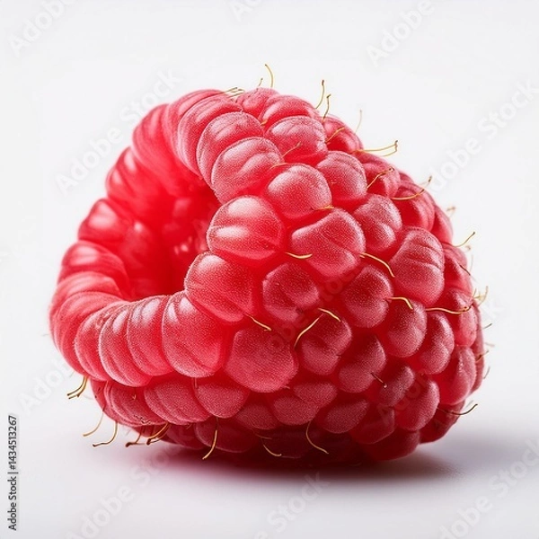 Fototapeta A raspberry on a white background