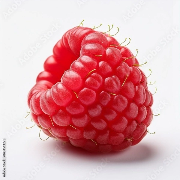 Fototapeta A raspberry on a white background