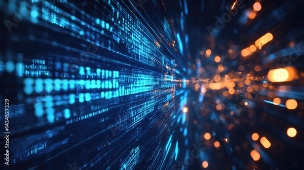 Obraz Digital abstract background with glowing light and fluid transitions