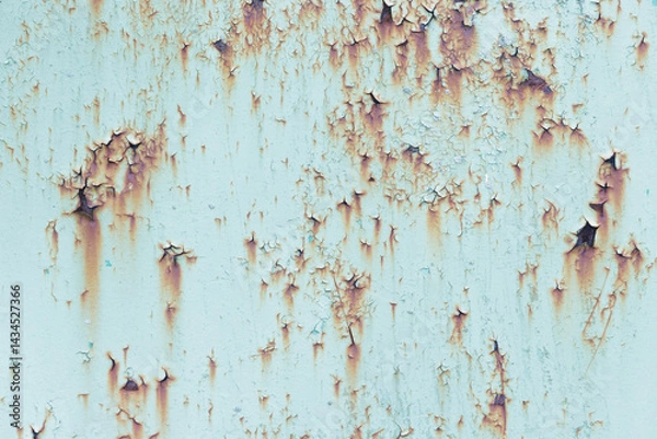 Obraz Close-up Of Painted wall With Corrosion And Rust