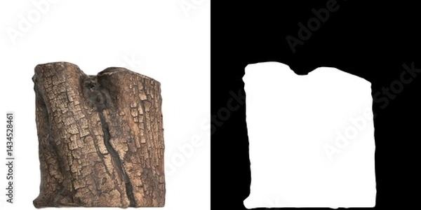 Obraz 3D rendering illustration of a wood log