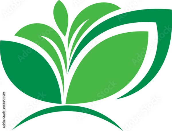 Obraz leaf iconic logo design template tree logo design