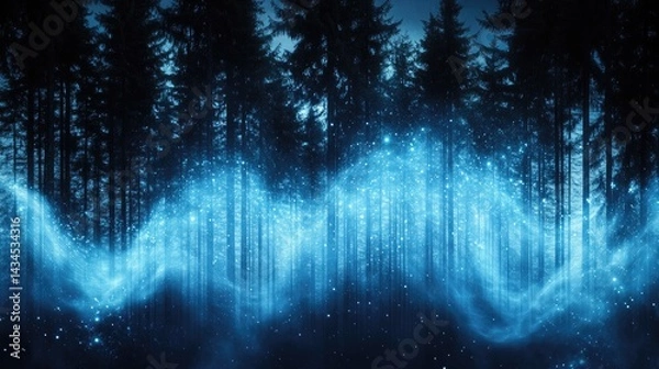 Obraz Digital background for tech AI data audio graphics and more