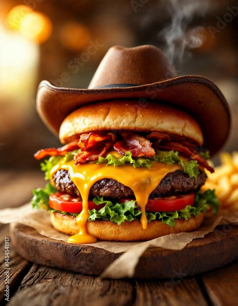 Obraz beef sandwich on a plate