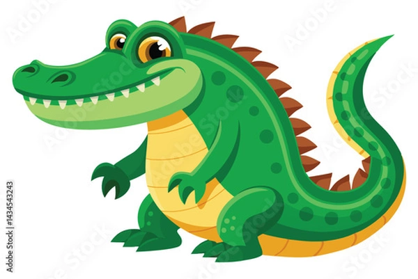 Obraz Crocodile cartoon vector illustration.