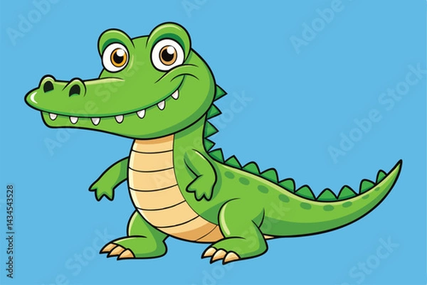 Obraz Crocodile cartoon vector illustration.