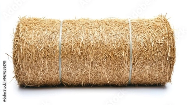Fototapeta Rolled straw bale