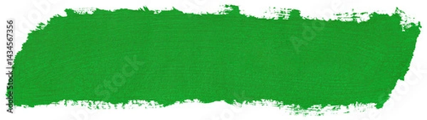 Obraz Green stroke of paint isolated on transparent background