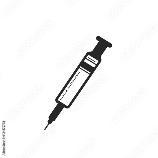 Obraz Insulin Pen - Vector icon, isolated on white background  -  