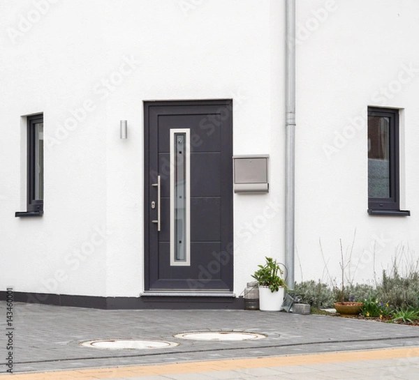 Obraz Anthrazit farbige Haustür