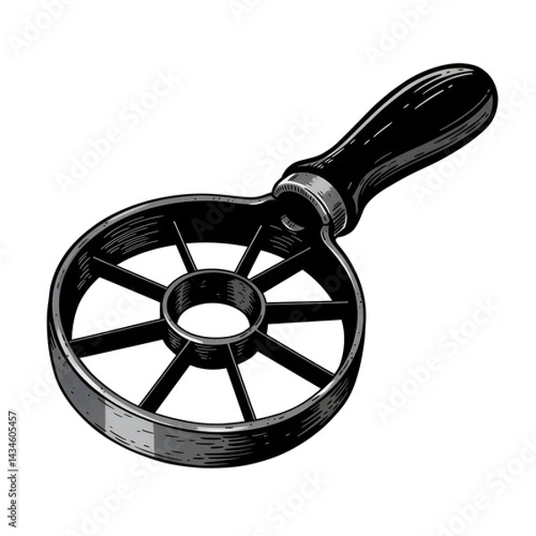 Fototapeta Vintage Style Apple Corer and Slicer Tool Illustration
