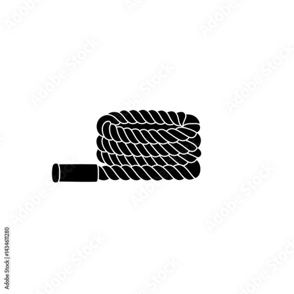 Fototapeta Strong Coiled Rope with End Cap Sturdy, Durable, and Versatile