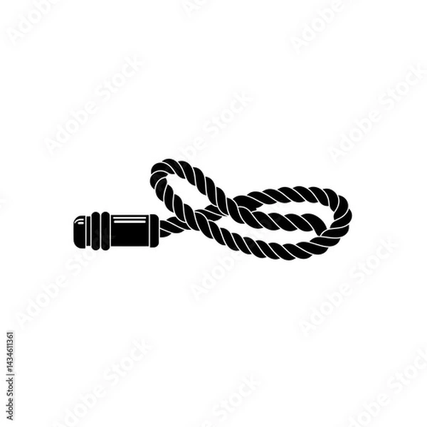 Fototapeta Strong Durable Climbing Rope with Secure End Cap Perfect for Fitness, Climbing, and Outdoor Adventures