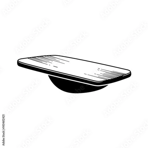 Fototapeta Balance Board Workout Improve Core Strength and Stability