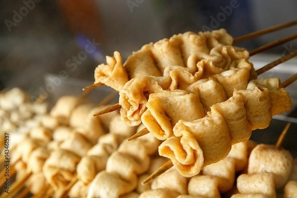 Obraz korean fishcake, 꼬치 어묵, 오뎅
