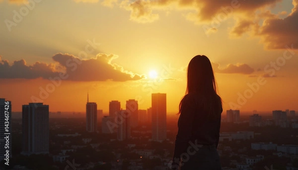 Obraz Urban Sunset Silhouette