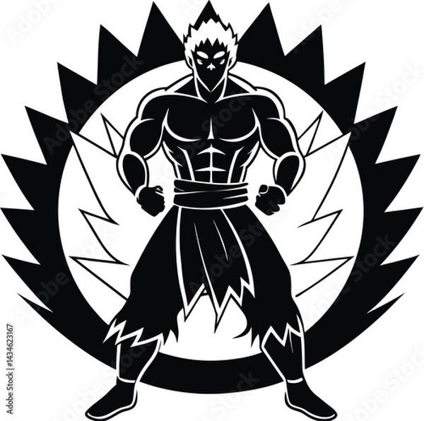 Obraz Kamehameha silhouette vector designs 9