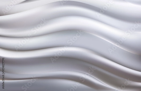 Obraz Soft shadows, white voluminous wavy forms smoothly flow into each other, creating a delicate and elegant three-dimensional space. Eps 10