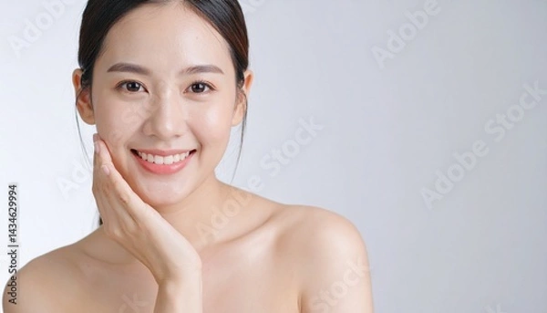 Fototapeta パックをする若い女性 