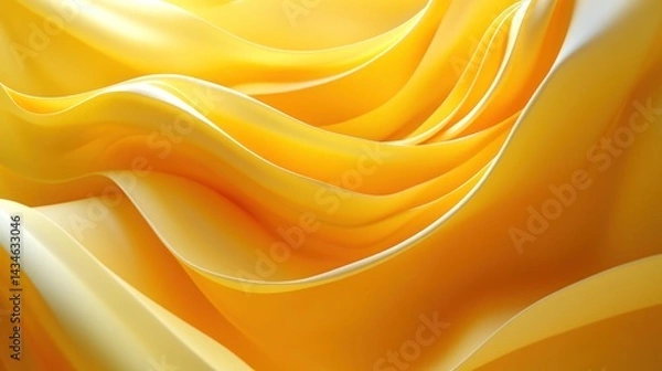 Obraz Dynamic yellow fabric folds