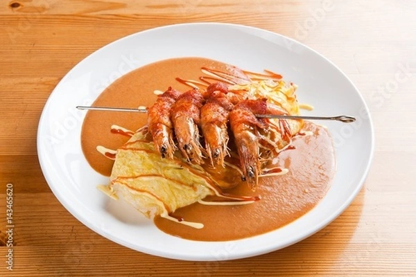 Obraz shirimp omelette rice, 새우오므라이스, 오믈렛