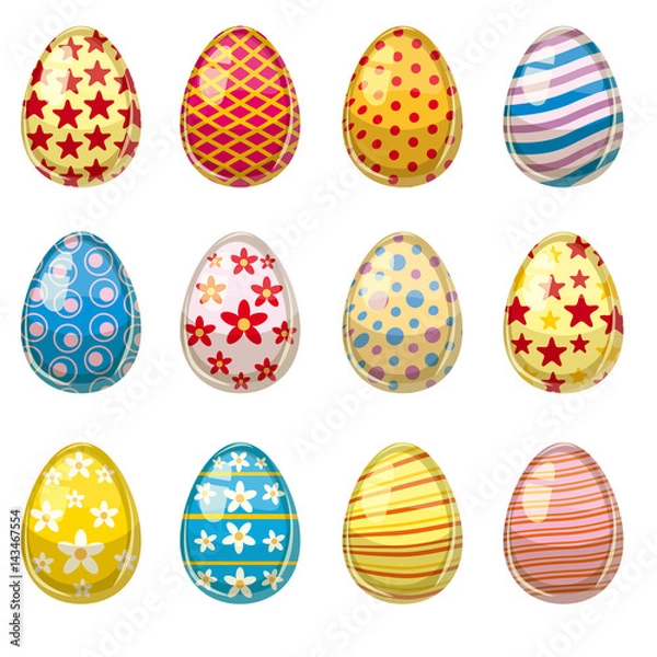 Fototapeta Colorful Easter egg collection