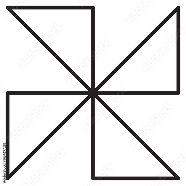 Fototapeta propeller Geometric Brutalist Shape