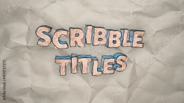 Fototapeta Scribble Pen Titles