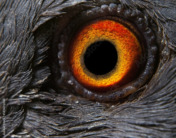 Fototapeta Doves eye macro colorful and bright