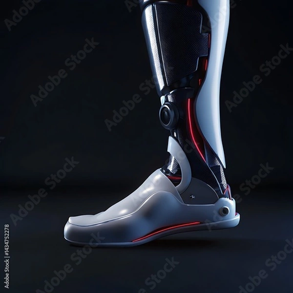 Fototapeta Futuristic Robotic Leg Prosthetic with Advanced Design