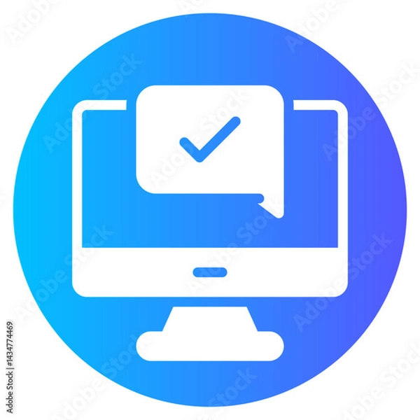 Fototapeta check gradient icon