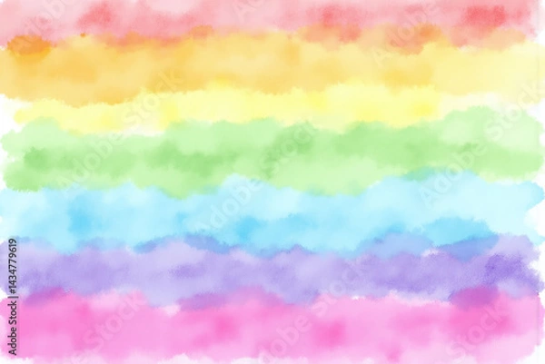 Obraz watercolor painting of a rainbow colored background