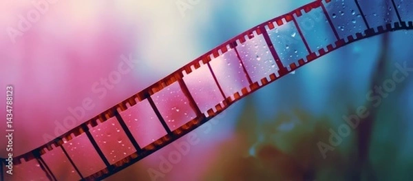 Obraz Colorful Film Strip With Gradient Background