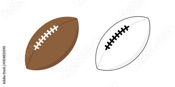 Fototapeta Custom Football Vectors With Depth