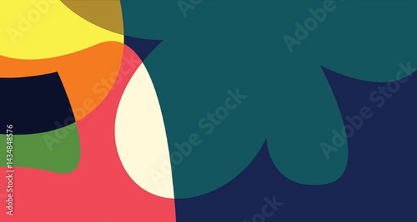 Fototapeta Vector Colorful liquid and fluid background for summer collection
