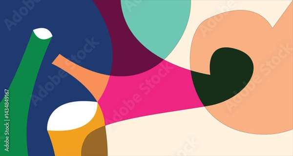 Fototapeta Vector Colorful liquid and fluid background for summer collection

