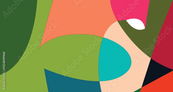 Fototapeta Vector Colorful liquid and fluid background for summer collection
