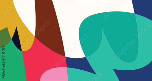 Fototapeta Vector Colorful liquid and fluid background for summer collection
