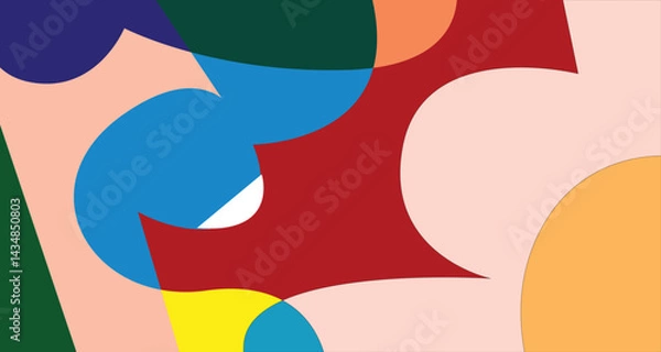 Fototapeta Vector Colorful liquid and fluid background for summer collection
