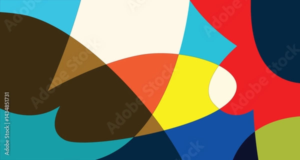 Fototapeta Vector Colorful liquid and fluid background for summer collection
