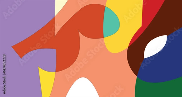 Fototapeta Vector Colorful liquid and fluid background for summer collection

