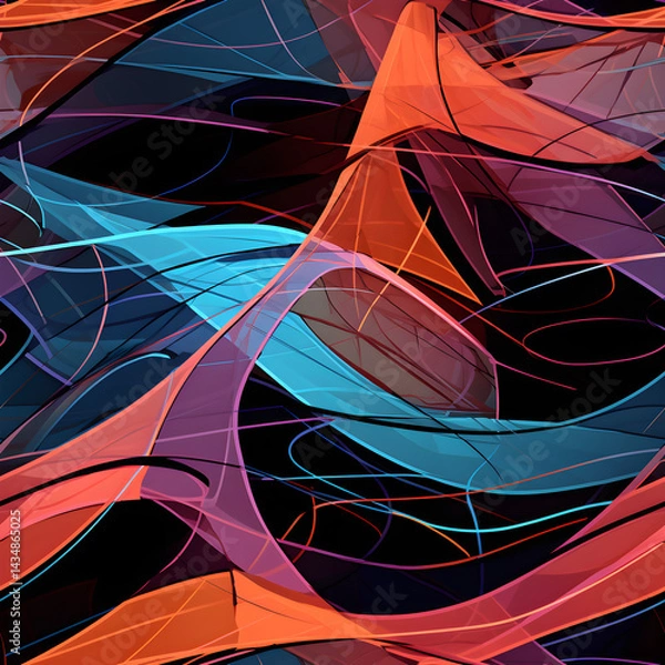 Fototapeta abstract background with colorful lines