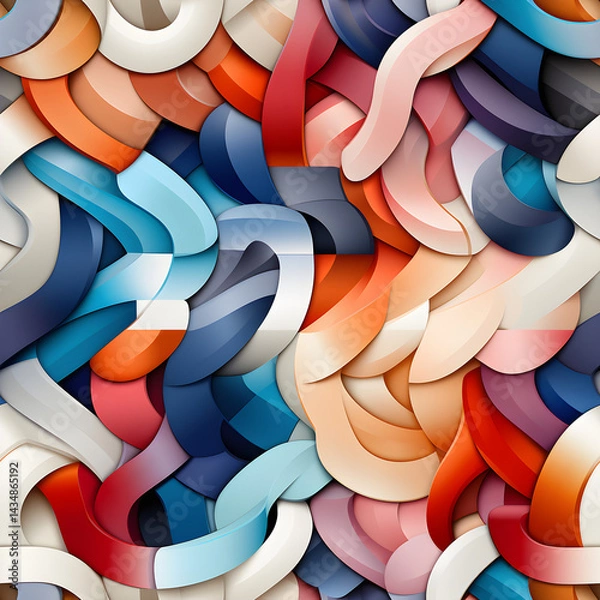Fototapeta abstract background with colorful waves