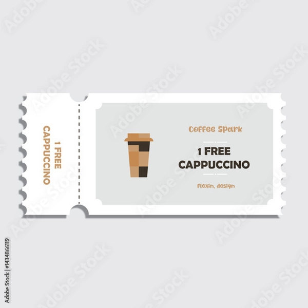 Obraz Coffee Ticket Vector