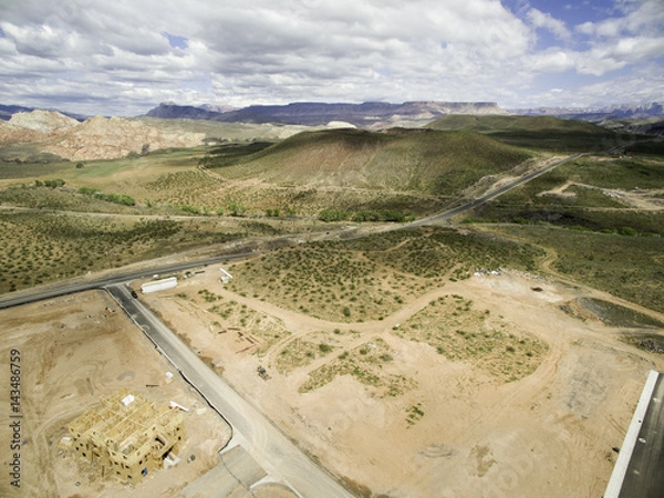 Obraz Aerial Desert Construction
