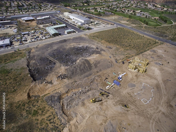 Obraz Aerial Desert Construction