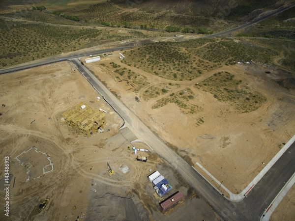 Obraz Aerial Desert Construction