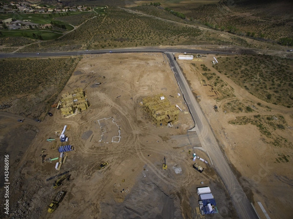 Obraz Aerial Desert Construction