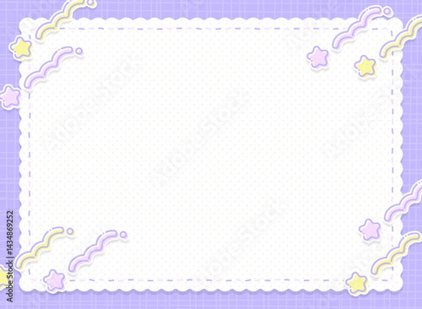 Obraz ポップで可愛い星のフレーム